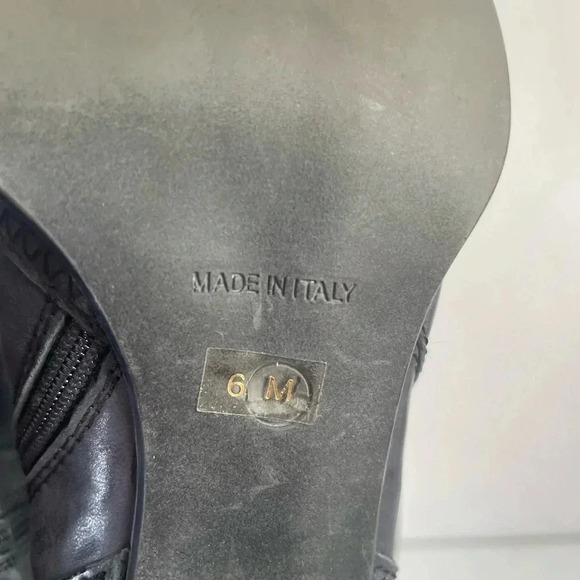 Sesto Meucci Sleek Western Zip Style Charcoal Weave Granny Ankle boots Booties 6 - Picture 11 of 12